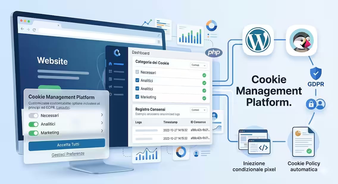 Banner cookie e pagina di gestione preferenze