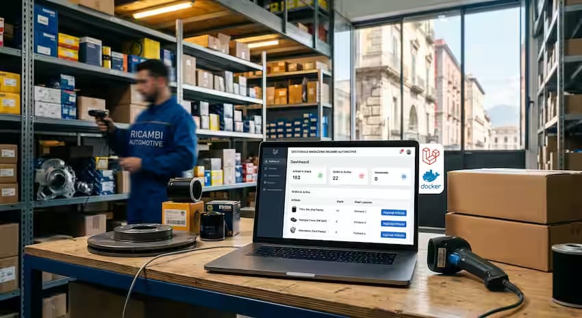 Gestionale magazzino su misura per PMI: come ho digitalizzato un'azienda di ricambi automotive a Napoli