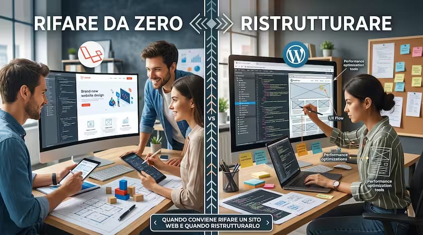 Quando conviene rifare un sito web da zero e quando invece ristrutturarlo